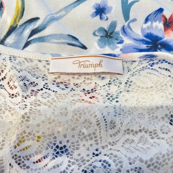 Triumph Amourette Spotlight Chemise Sz S Floral Lace Whimsy Baby Doll Dress Bird - Picture 5 of 5